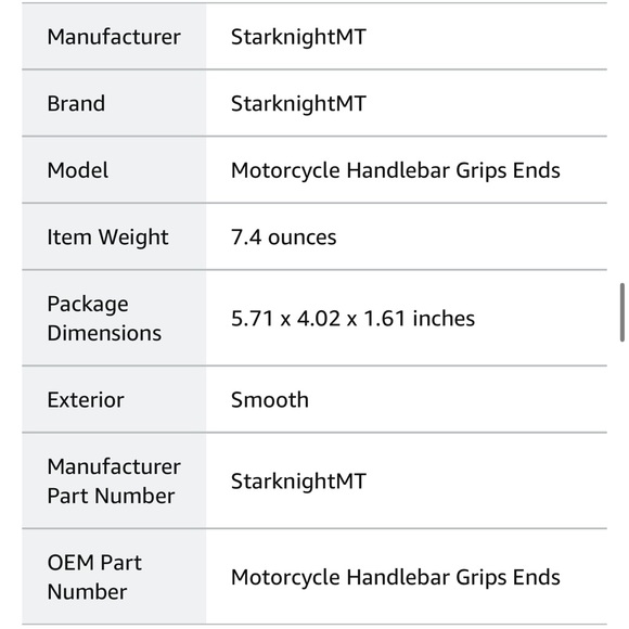 Motorcycle Non Slip Handlebar Grips 7/8" 22mm Rubber Handle Grips - Picture 6 of 9